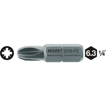 Hazet 2216-PZ3 1/4" PZ3 Pozidrive Bits