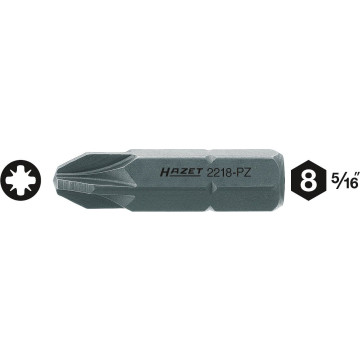 Hazet 2218-PZ3 5/16" PZ3 Pozidrive Bits