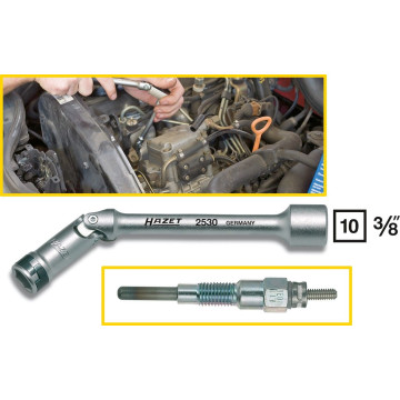Hazet 2530 3/8" Glødepluggnøkkel 140 mm