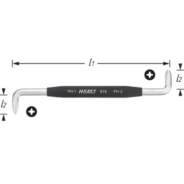 Hazet 819-PH1+PH2 Vinkeltrekker PH1 og PH2