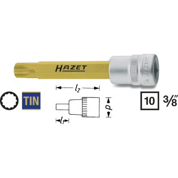 Hazet 8808LG-8 3/8" XZN pipe 8mm