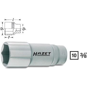 Hazet 880LG-12 3/8" 12 mm 6 kant Pipe