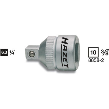 Hazet 8858-2 Overgang 3/8"hull - 1/4" tapp