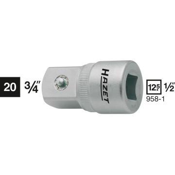 Hazet 958-1 1/2" Overgang 1/2"hull - 3/4 tapp