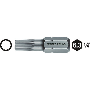 Hazet 2211-5 1/4" 5 mm XZN Bits