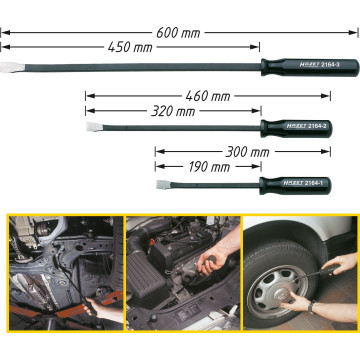 Hazet 2164/3 Maskinspett med håndtak 3 i sett