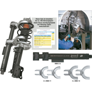 Hazet 4900-2A/5 Fjærklemmesett med 4 fjærplater