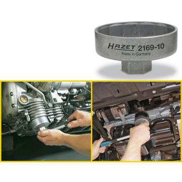 Hazet 2169-10 1/2" Filterkopp 14 kant 74,4 mm lav