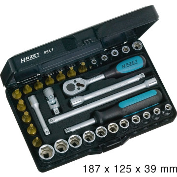 Hazet 854 T 1/4" Pipe og bitssett