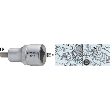 Hazet 4912-1 1/2" 1/2" hjullager pipe 5,5x8 oval